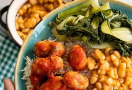 Assiette_Healthy_panagora_recette_haricots_blancs_rougaille_saucisses