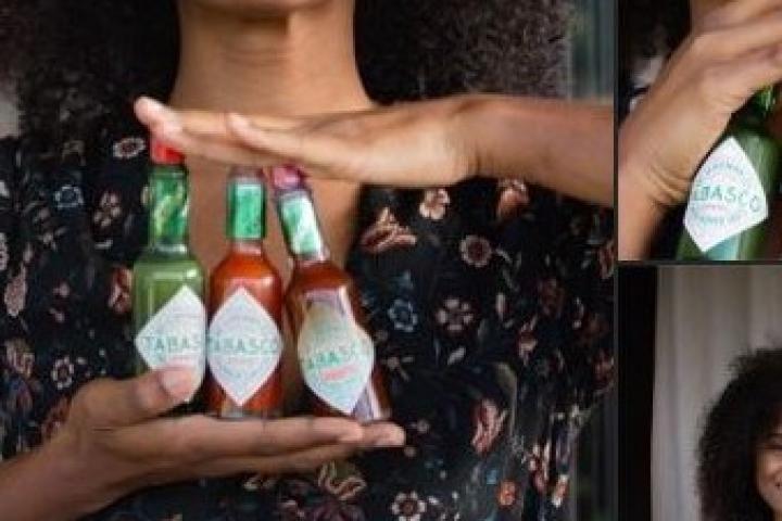 Eat with fingers and Tabasco