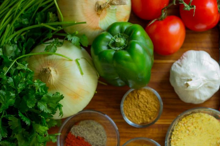 Vegetables and spices
