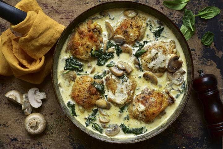 Poulet au champignons 